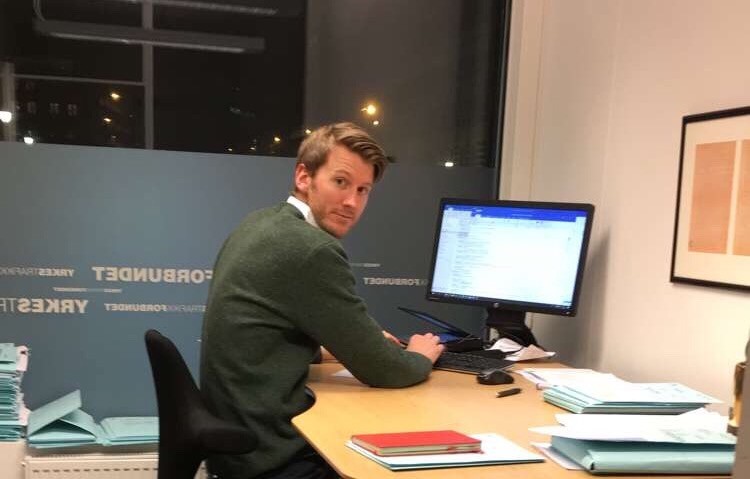 Advokatfullmektig Marius Træland i Yrkestrafikkforbundet