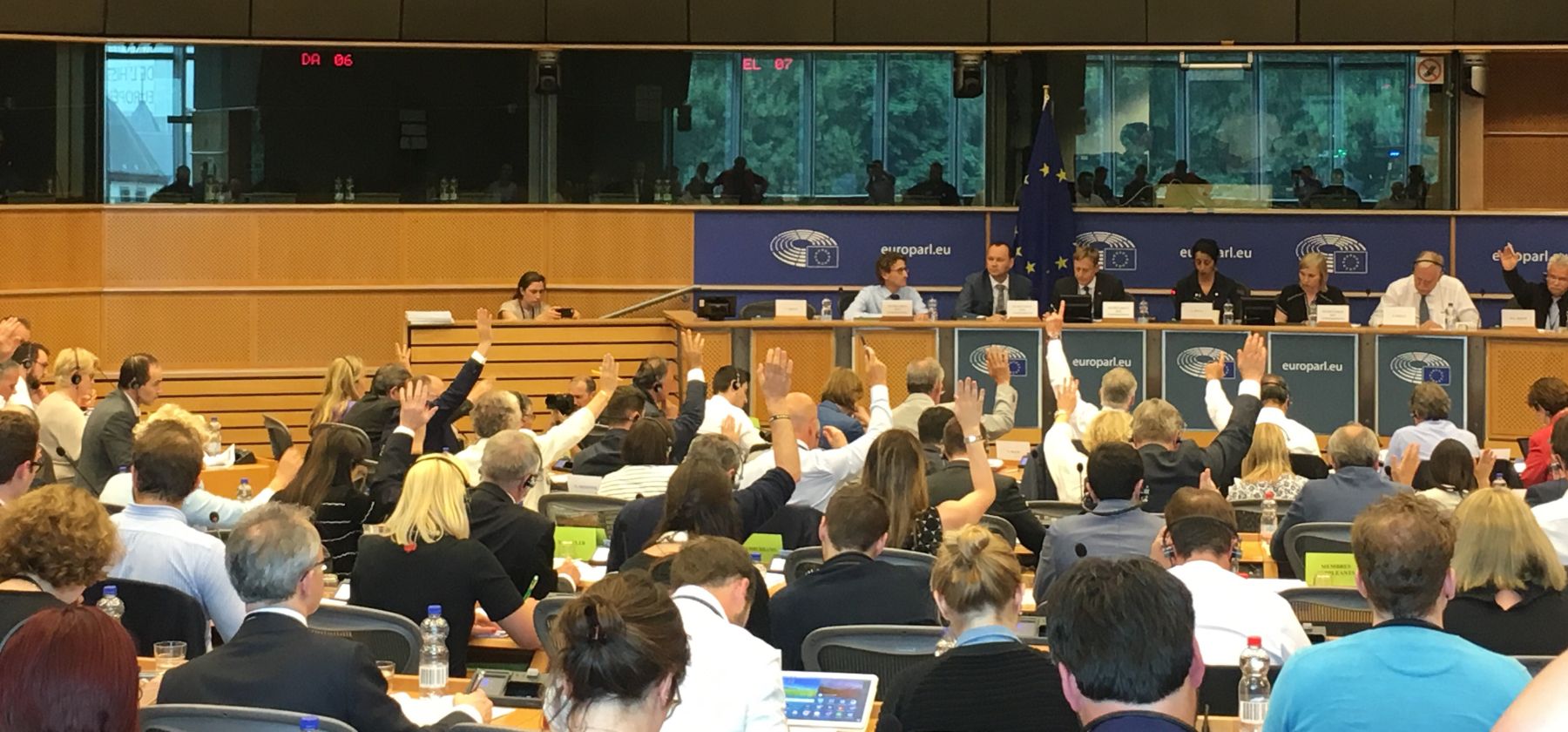 Avstemming i komitéen.