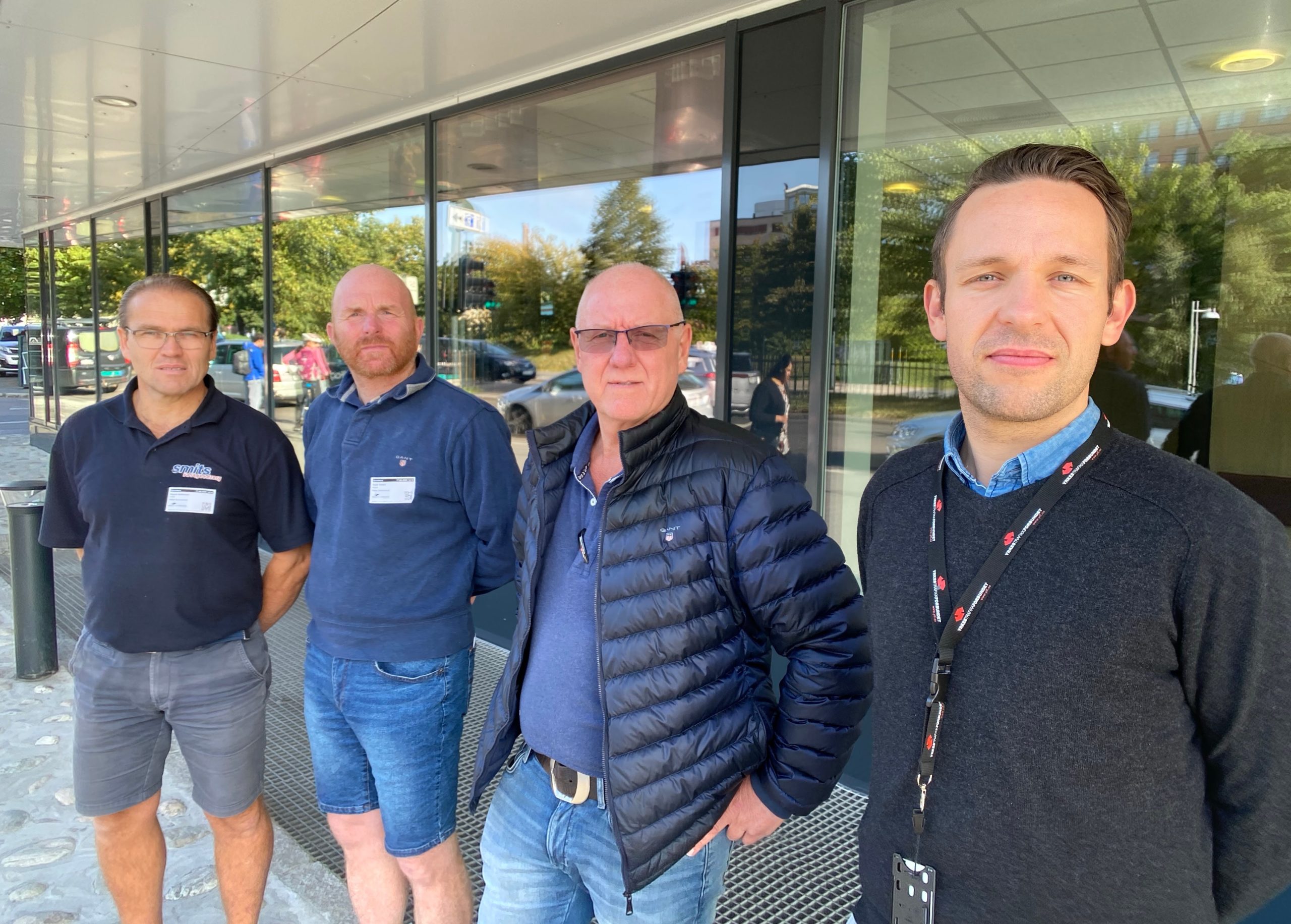 Yrkestrafikkforbundets forhandlingsdelegasjon for YTF PostenBring. F.v: Ragnar Sekkeseter, Roger Seland, Geir Løland og Petter Sommervold